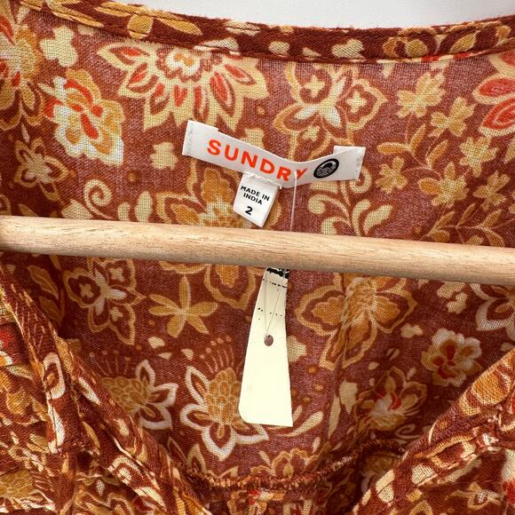 SUNDRY NWT Evereve Sienna Flutter Sleeve Blouse // 2 M - Picture 8 of 13